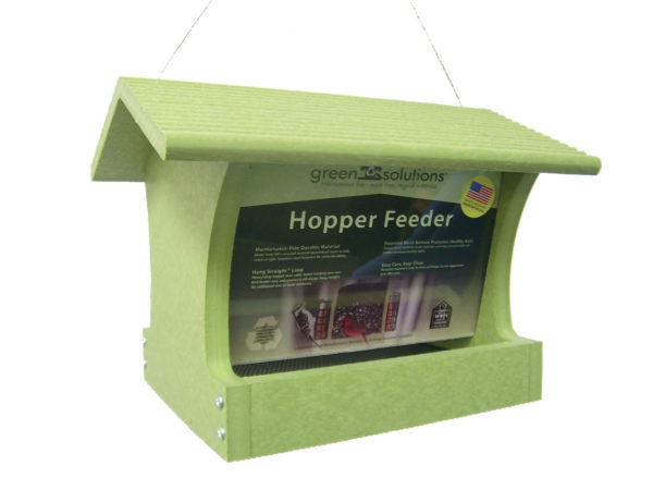 3 qt Recycled Hopper Feeder - green