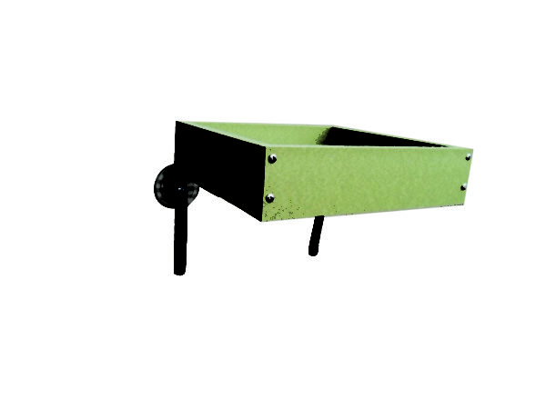 Recycled Window Mount Tray Feeder - green