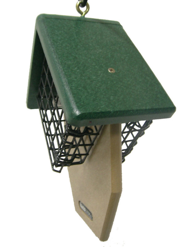 Recycled Double Suet Feeder with Tail Prop