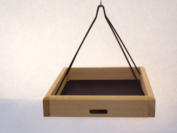 17x14 Hanging Cedar Tray with Collapsible Black Steel Rods